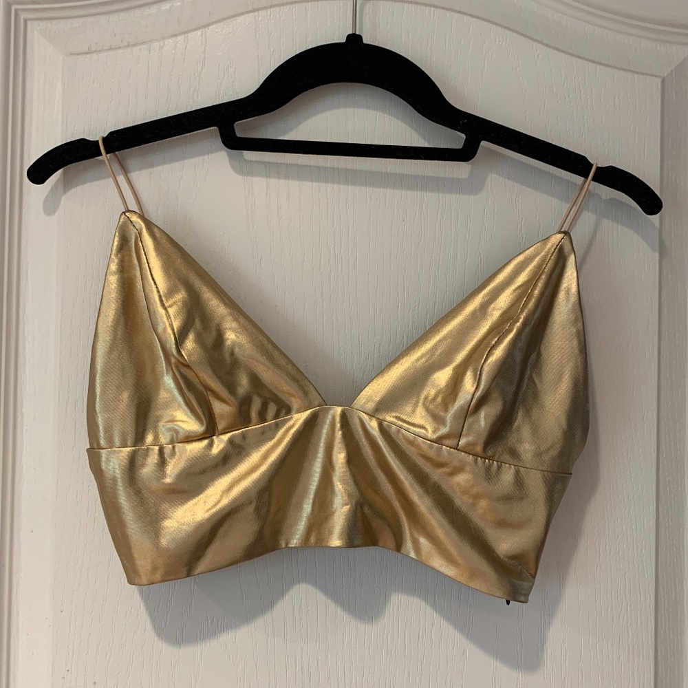 Forever 21 Gold Crop Top